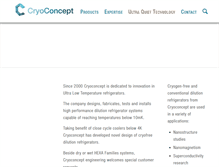 Tablet Screenshot of cryoconcept.com